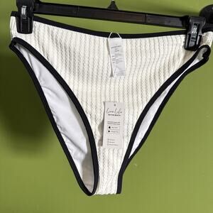 Cupshe Swimsuit Highwaisted Bikini Bottom, White, Large